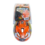 Set de casco + protecciones Rider Naranjo