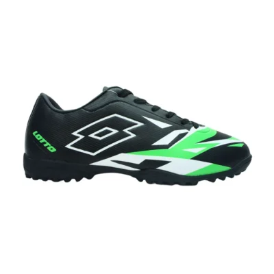 Zapatilla Baby Futbol Juvenil Lotto Siro TF Negro-Verde J0710-2