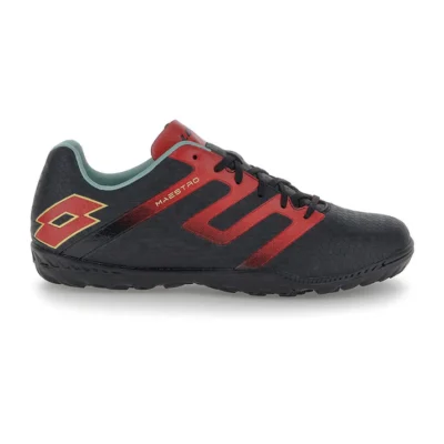 Zapatilla Baby Futbol Adulto Lotto Maestro 700 V TF Negro-Rojo