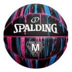 Balon Basquetbol Spalding Marble Series Negro-Rosado N°6