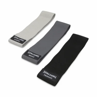 Set 3 Bandas Elasticas Resistencia de Tela Spalding Negro